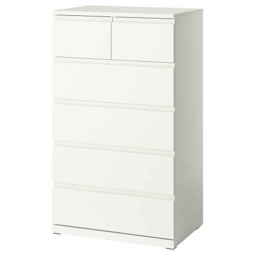 STORKLINTA 6-drawer dresser - white/anchor/unlock function 27 1/2x18 7/8x47 1/4 "