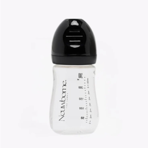 Baby Glass Bottle - 240ml - Black – Neuwborne the label
