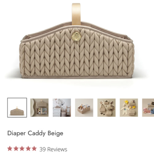 HAPP Brand Diaper Caddy - Beige