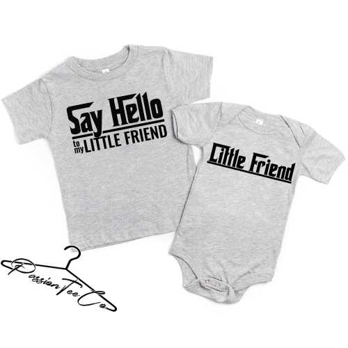 Big Brother - Little Brother Matching Shirts Set, New Big Brother Shirts, Daddy and Me, Father and Son Shirts, Funny Gangster Shirts