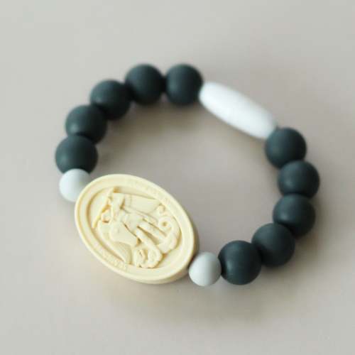 St. Joseph and St. Michael Saint Bracelet | Gray