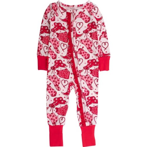 Lasso Love Zip Convertible One-Piece Pajamas, 3-6M