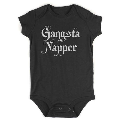 Gangsta Napper Sleep Funny Baby Bodysuit One Piece by Kids Streetwear