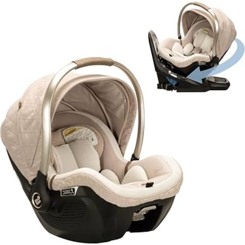 Maxi-Cosi Peri 180 Rotating Infant Car Seat, Baby Car Seat Rotating Carseat, Natural Heritage