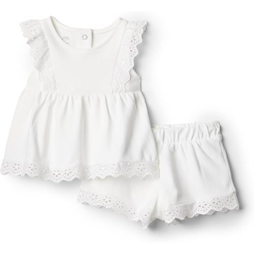 Amazon Essentials x Sofia Grainge Toddlers and Baby Girls' Eyelet Short & Top Set