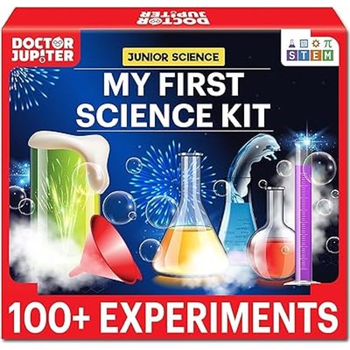Doctor Jupiter My First Science Kit for Kids Ages 4-5-6-7-8 | Birthday Gift Ideas for 4+ Year Old Boys & Girls | Toy Stem Kit with 100+ Experiments | Learning & Educational Projects