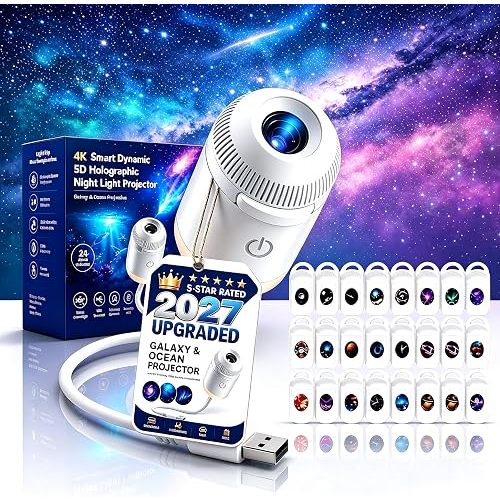 Hd Smart Dynamic 5d Holographic Night Light Projector
