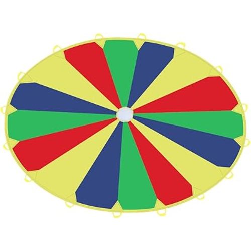 Sonyabecca Parachute 8 Feet 10 Feet 12 Feet for Kids with 9 Handles 12 Handles Play Parachute for 8 12 Kids Tent Cooperative Games Birthday Gift