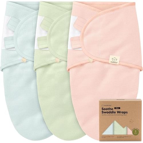3-Pack Organic Swaddles for Newborns Sleep Sacks – Baby Swaddles 0-3 Months (Mellow)
