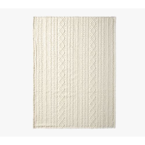 Carved Cable Sherpa Bed Blanket