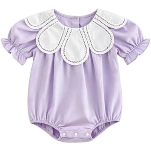 Newborn Baby Girl Floral Romper Infant Sleeveless Solid Jumpsuit Summer Playwear Bodysuit