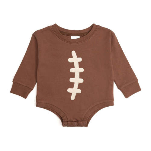 Long Sleeve Romper | Football Patch