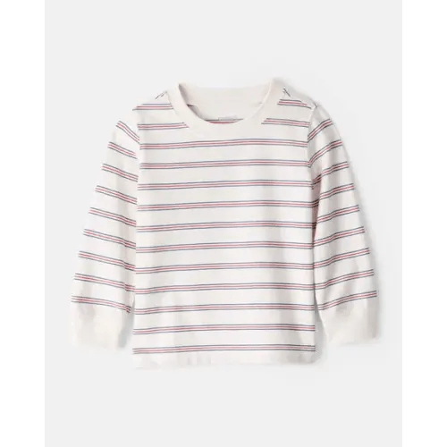 Baby Boy Striped Long-Sleeve Tee - Ivory | Carter's