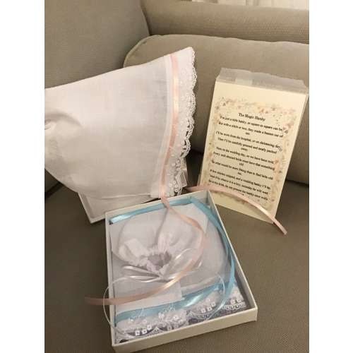 Magic Hanky Baby Bonnet, Baby Shower Gift, Christening bonnet, baptism gift, something old wedding hanky, baby gift, KEEPSAKE, Sentimental
