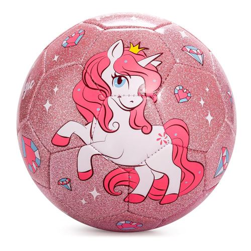 Kids Soccer Ball Size 2 Size 3 Size 4 Glitter Unicorn Dinosaur- For Toddlers Kids Age 1-3 3-8 8-12 - Sports & Outdoors Ball Inflatable with Pump - Gift for Girls Boys Children Youth School Birthday