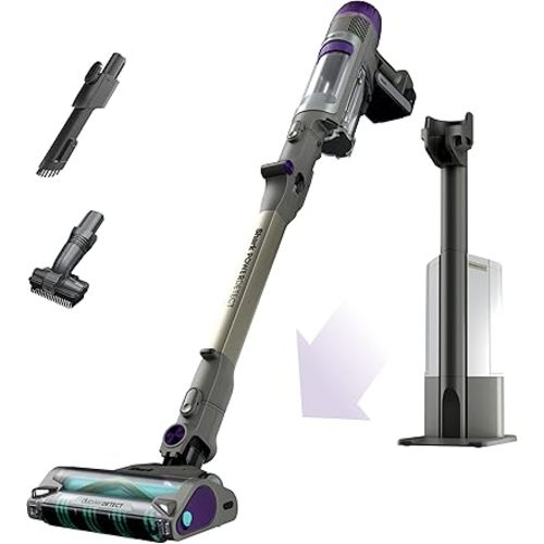 Shark Cordless Vacuum Cleaner with HEPA Filter, PowerDetect Clean & Empty, Powerful Suction, Auto-Empty System, Pet Hair Pickup, Carpets & Hardfloor, Dark Gray, IP3251