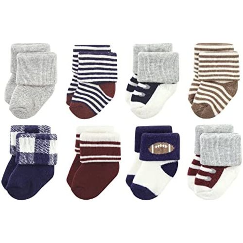 Hudson Baby Baby 8-pack Cotton Rich Newborn and Terry Socks