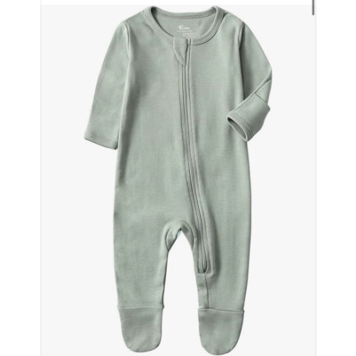 O2 BABY Baby Boys Girls Organic Cotton Zip-Front Sleeper Pajamas, Footed Sleep 'n Play
