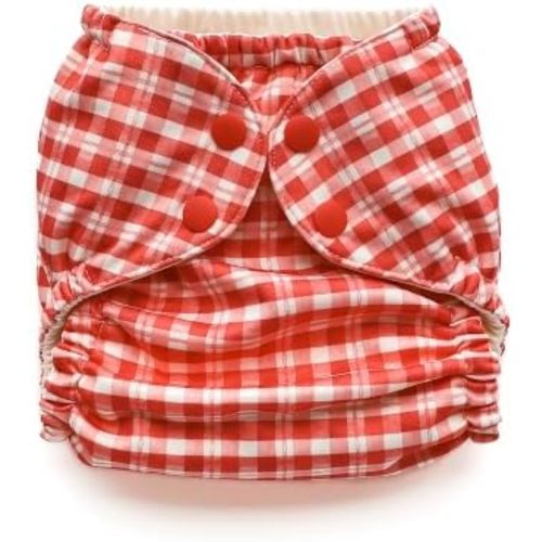 Esembly Cloth Diaper Cover, Farmhouse Check, Size 1 (7-17lbs)