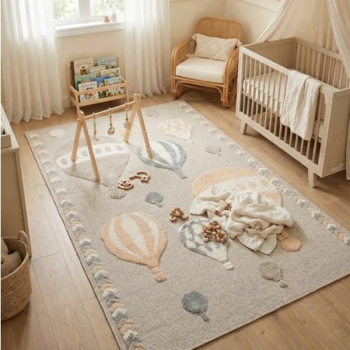 Multicolor 5' 3 x 8' Whimsy Kids Rug | Rugs.com