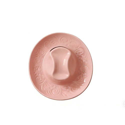 Ceramic Cowboy Hat Hanging Vase 1pc, Pink Hanging Wall Planter for Artificial Flowers, Rustic Farmhouse Home Decor for Bathroom Living Room, Office, and Home Decor