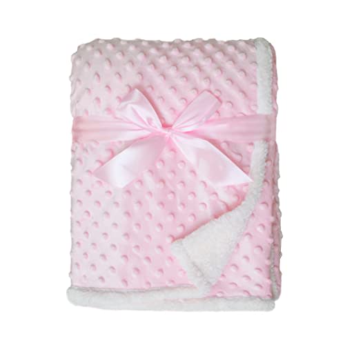 American Baby Company Heavenly Soft Chenille Sherpa Toddler Blanket (36" x 48"), Warm and Cozy, Pink, for Boys and Girls, Versatile for Nap Time, Preschool and Travel