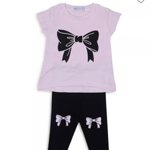 Girls' Bows Tee & Leggings Set - Baby