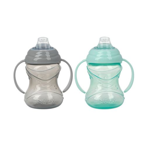 Nuby 8oz Click-It-Handle Portable Drinkware Cup - 2pk