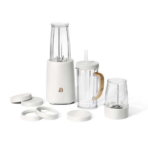 Free Shipping! Beautiful Personal Blender Set with 12 Pieces, 240 W, White Icing for Smoothies
