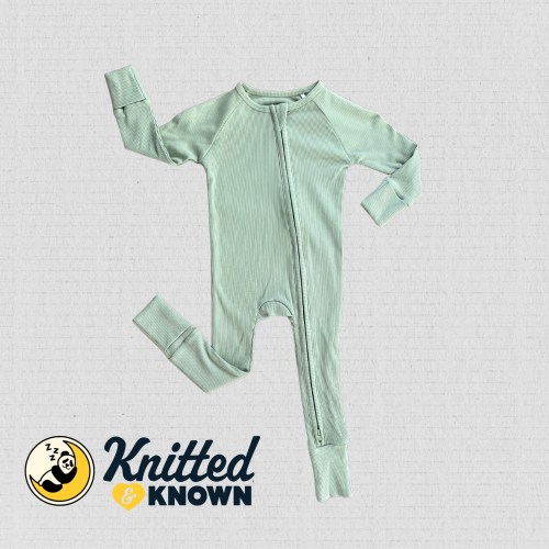 Ribbed Sage Romper – Knitted & Known