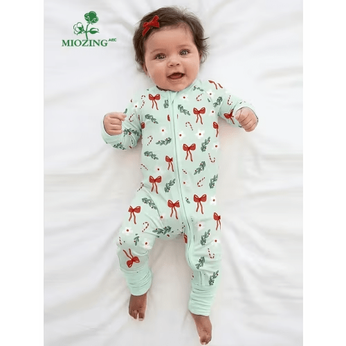 baby bamboo romper 2 way zipper soft stretchy long - Temu