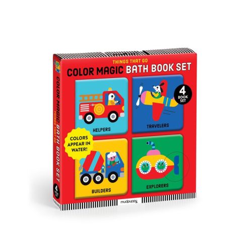 Things That Go Color Magic Bath Book Set - by Mudpuppy
