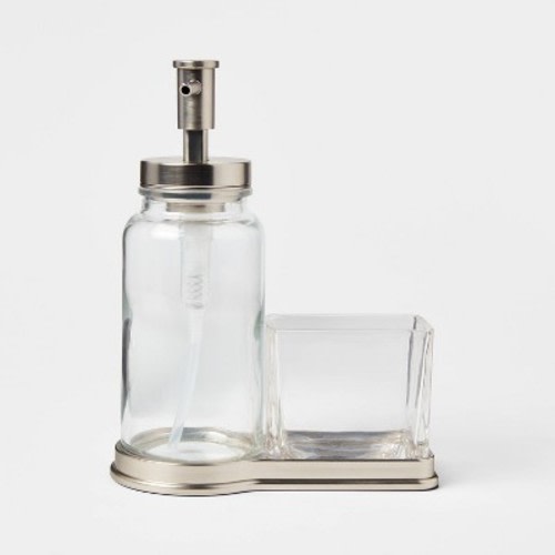 Soap Pump And Caddy Clear Glass - Threshold™
