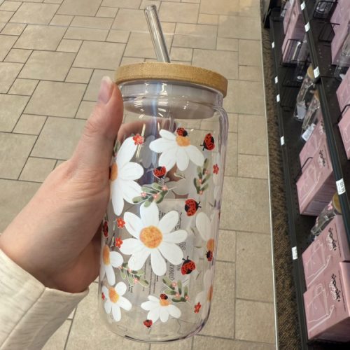 Sip-Sip Hooray 16oz Glass Cup with Lid and Straw | SCHEELS.com