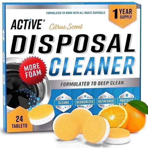 Active Garbage Disposal Cleaner and Deodorizer, Fresh Citrus Scent, 24 Tablets