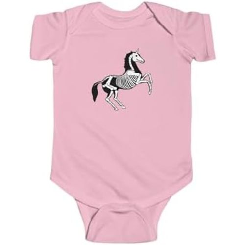Unicorn Skeleton Halloween Spooky Gothic Goth Baby One Piece Infant Bodysuit Girls Boys Baby Clothes