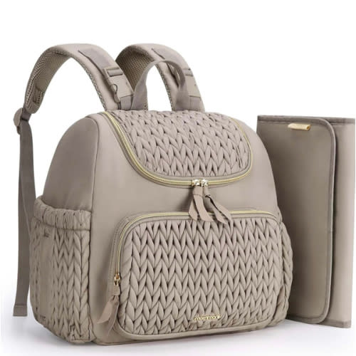 mommore Diaper Bag Small Diaper Backpack Stylish Baby Backpacks Travel Mini Maternity Bags with Insulated Pockets, Changing Pad, Stroller Straps