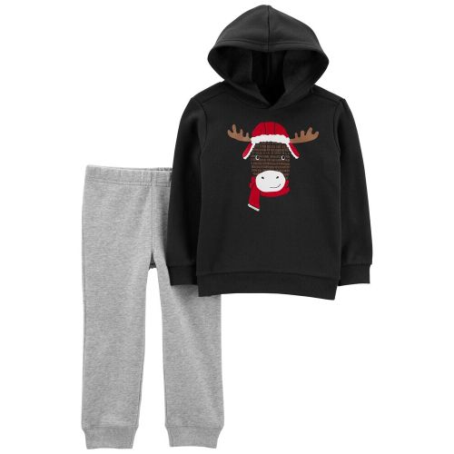Baby 2-Piece Moose Fleece Hoodie & Pant Set - 12M - Multi