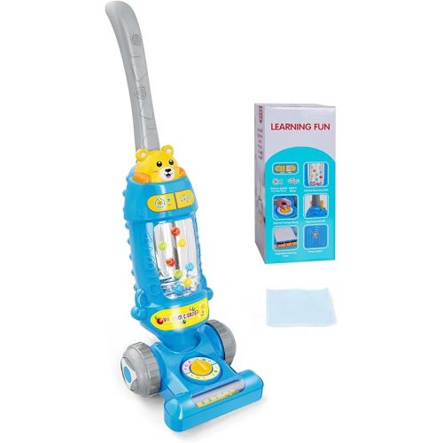 FS Toddler Vacuum Toy that Works with Lights & Sounds, Pretend Play Toy Vacuum for toddlers 3-5, Kids Vacuum Cleaning Toys for Ages 3-4 Years Old Boys Girls, Play Cleaning Toy with Ball-Popping Action