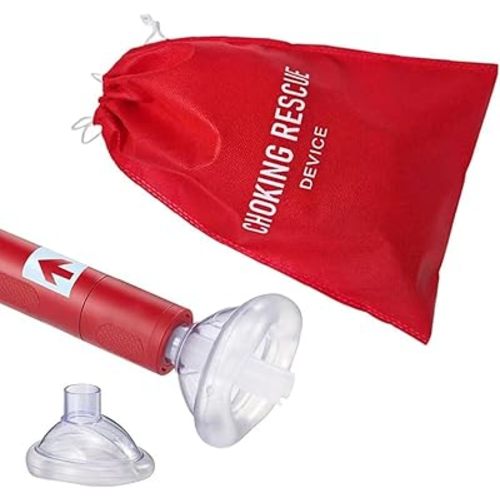Airway Choking Rescue Device Storage Bag - Lightweight Drawstring Case for Quick Access Color Red-K1