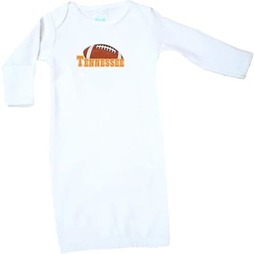 Newborn Baby Layette Gown for Tennessee Fans - White 0-3 Months