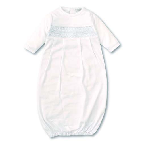 Hand Smocked CLB Charmed White Sack Gown