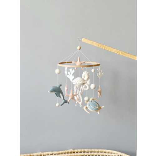 Felt Ocean Baby Mobile: Under the Sea Nursery Decor