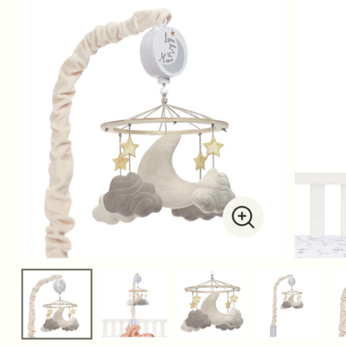 Goodnight Moon Musical Baby Crib Mobile Soother Toy - Stars/Clouds – Lambs & Ivy