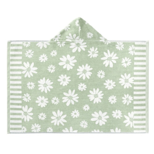 Daisy Plush Jacquard Baby Beach Hooded Towel UPF 50+