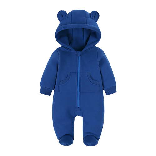 TAIAOJING Snowsuit Hooded Windproof Toddler Boys Girls Long Sleeve Solid Rompers Kids Jumpsuits Fall Winter Clothes 3-6 Months