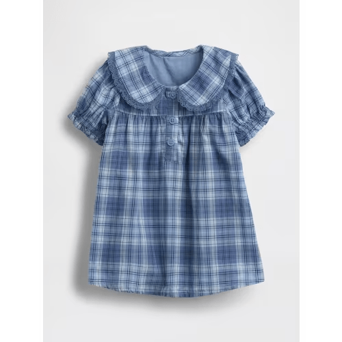 Baby Plaid Ruffle Collar Dress