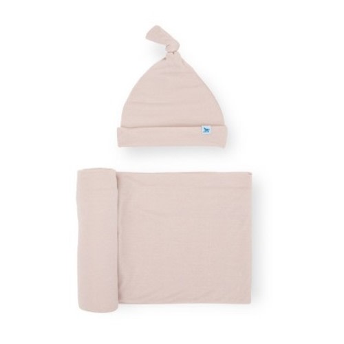 Little Unicorn Stretch Knit Swaddle & Hat - Soft Blush