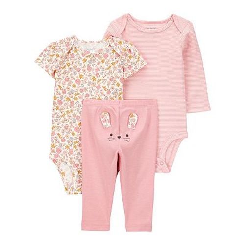 Baby Girl Carter's 3-pc. Floral Bodysuit & Legging Set