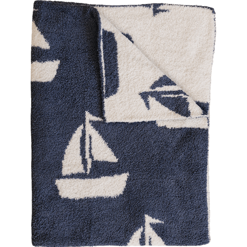 Sailboat Plush Blanket – Mebie Baby